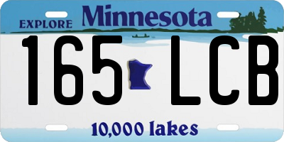 MN license plate 165LCB