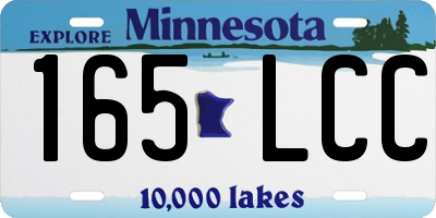 MN license plate 165LCC