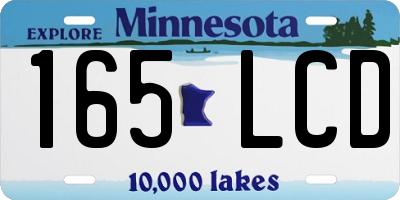 MN license plate 165LCD
