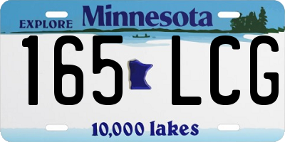 MN license plate 165LCG