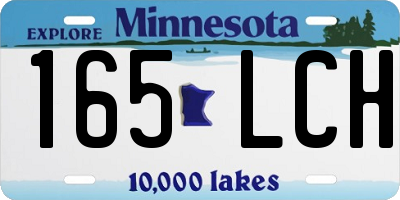 MN license plate 165LCH