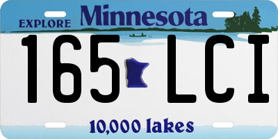 MN license plate 165LCI