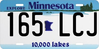 MN license plate 165LCJ