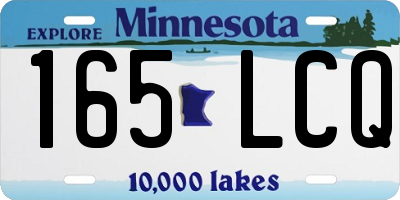 MN license plate 165LCQ