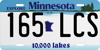 MN license plate 165LCS