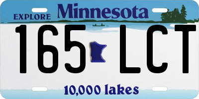 MN license plate 165LCT