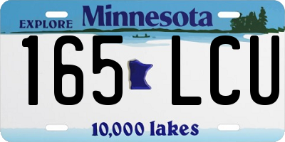 MN license plate 165LCU