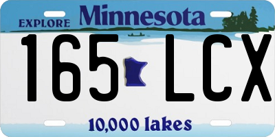 MN license plate 165LCX