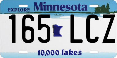 MN license plate 165LCZ