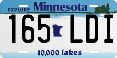 MN license plate 165LDI