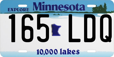 MN license plate 165LDQ