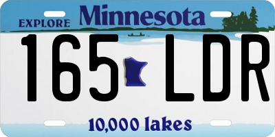 MN license plate 165LDR