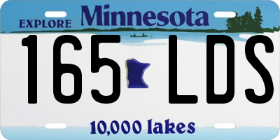 MN license plate 165LDS