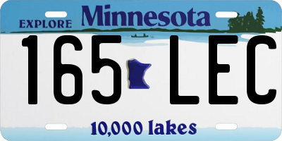 MN license plate 165LEC