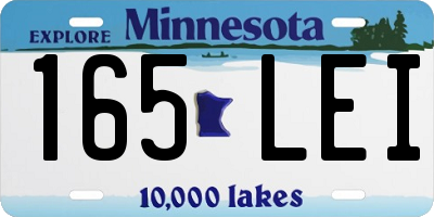 MN license plate 165LEI