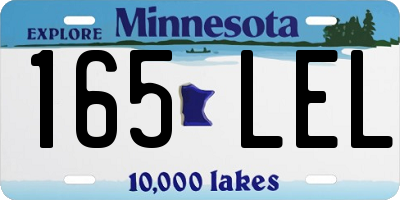 MN license plate 165LEL