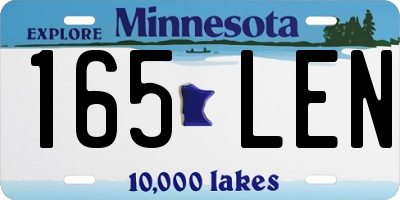 MN license plate 165LEN