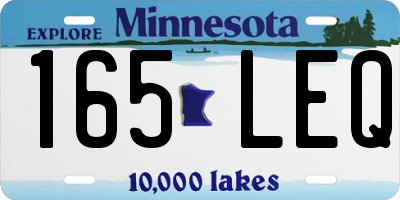 MN license plate 165LEQ