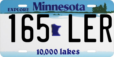 MN license plate 165LER