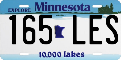 MN license plate 165LES