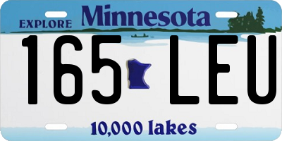 MN license plate 165LEU