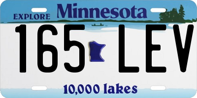 MN license plate 165LEV