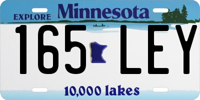 MN license plate 165LEY
