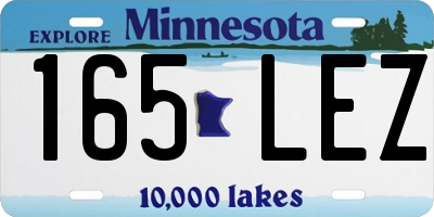 MN license plate 165LEZ