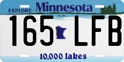 MN license plate 165LFB