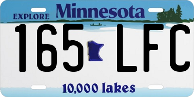 MN license plate 165LFC
