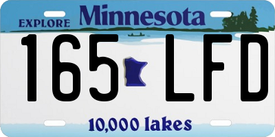 MN license plate 165LFD