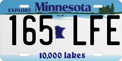 MN license plate 165LFE