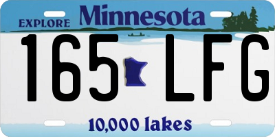 MN license plate 165LFG