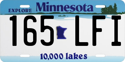 MN license plate 165LFI