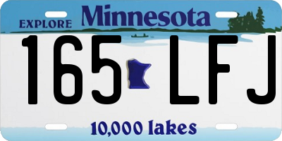 MN license plate 165LFJ