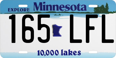 MN license plate 165LFL