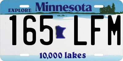 MN license plate 165LFM
