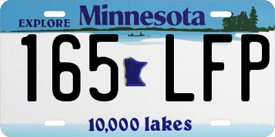 MN license plate 165LFP
