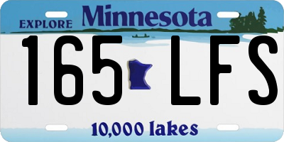 MN license plate 165LFS