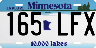 MN license plate 165LFX