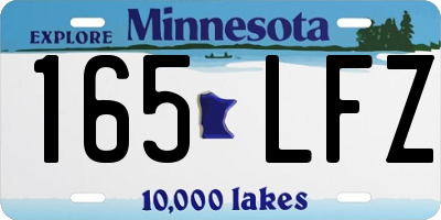 MN license plate 165LFZ