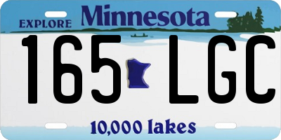 MN license plate 165LGC