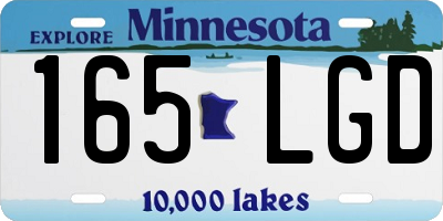 MN license plate 165LGD