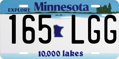 MN license plate 165LGG