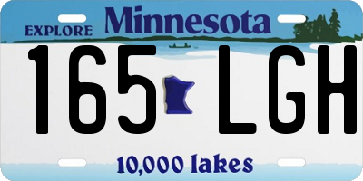 MN license plate 165LGH