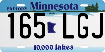 MN license plate 165LGJ