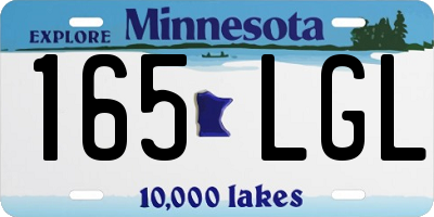 MN license plate 165LGL