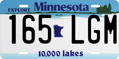 MN license plate 165LGM