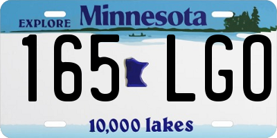 MN license plate 165LGO