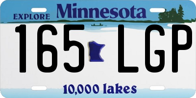 MN license plate 165LGP